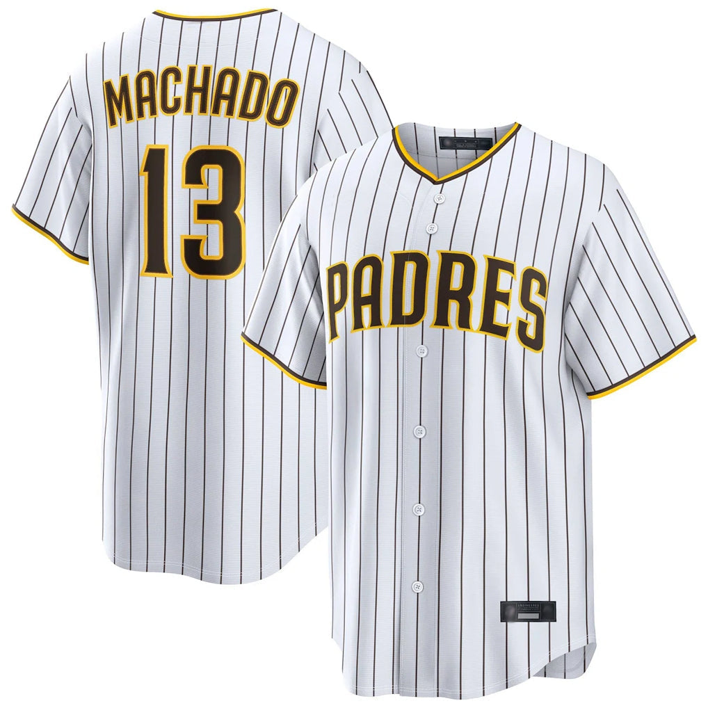 Jamed S.Diego Padres #13 Manny Machado Player White Home Limited Stitched Jerseys
