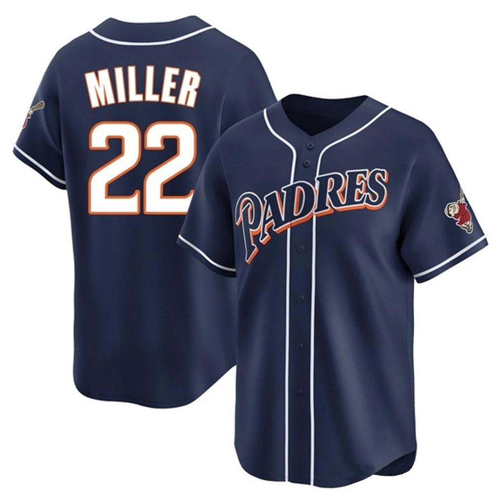 Jamed S.Diego Padres #22 Mason Miller Player Navy Cooperstown Collection Limited Home Stitched Jerseys