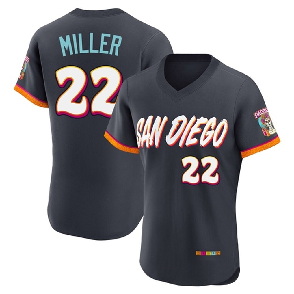 Jamed S.Diego Padres #22 Mason Miller Player Obsidian 2026 City Connect Home Limited Elite T-shirt Stitched Jerseys