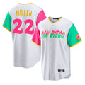 Jamed S.Diego Padres #22 Mason Miller Player White City Connect Home Game Stitched Jerseys