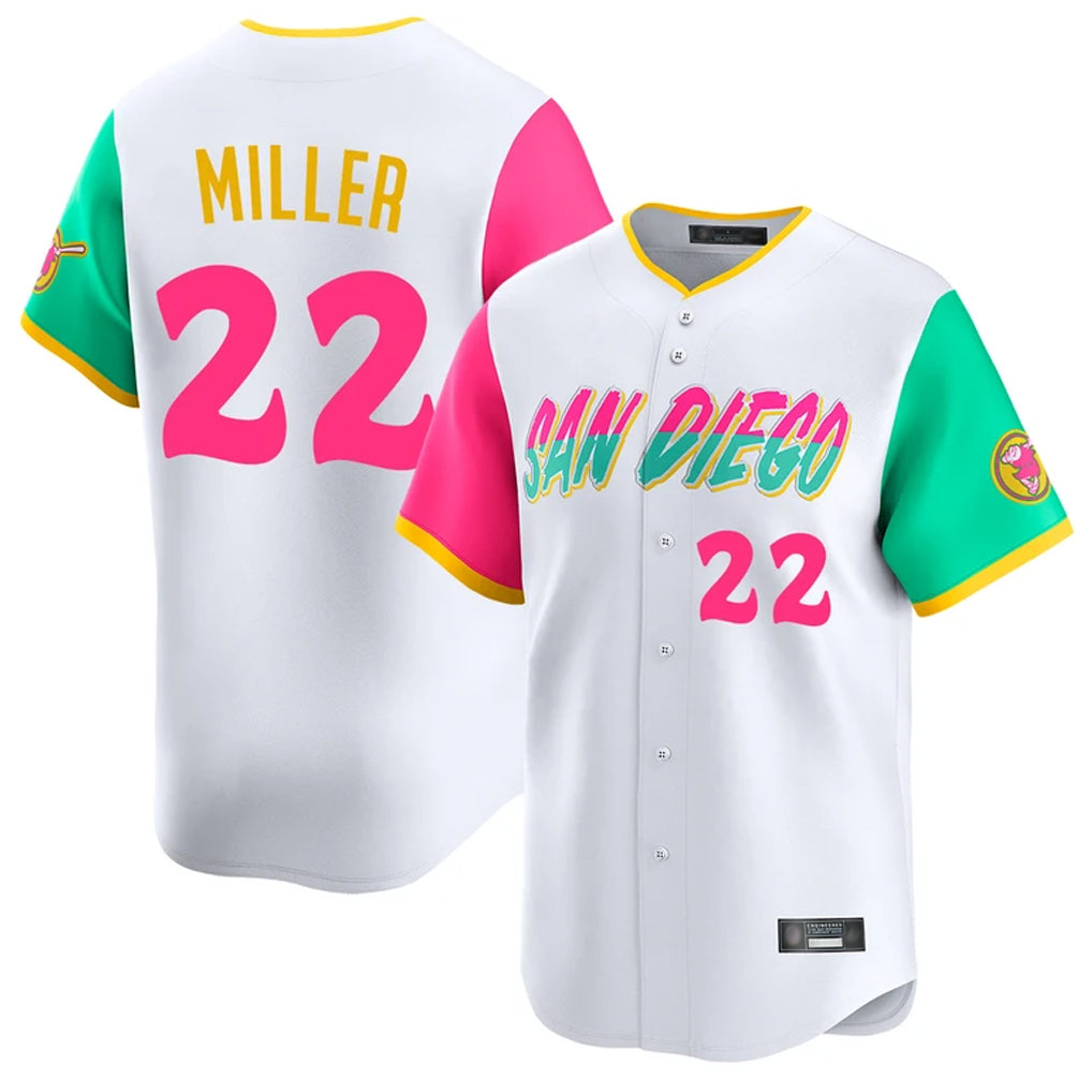 Jamed S.Diego Padres #22 Mason Miller Player White City Connect Home Limited Stitched Jerseys