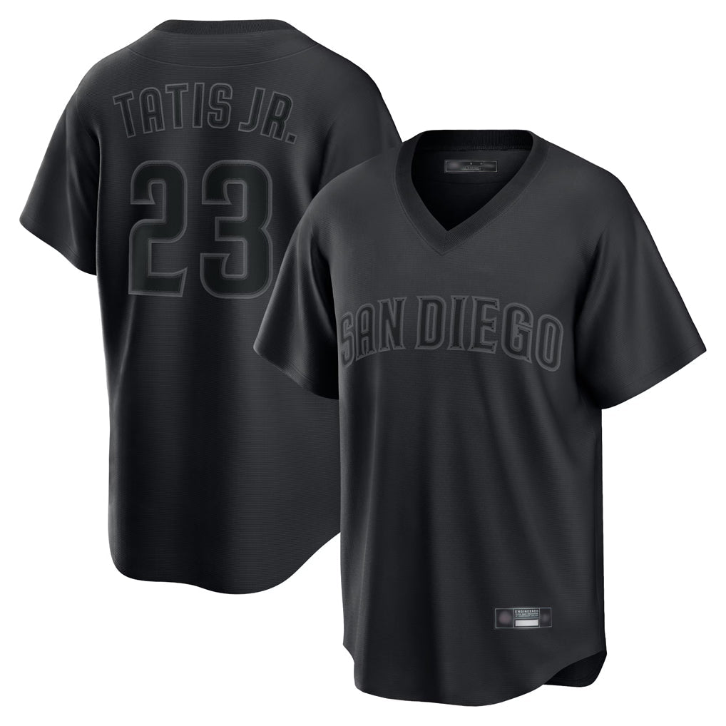 Jamed S.Diego Padres #23 Fernando Tatis Jr Player Black Home Game T-shirt Stitched Jerseys