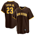 Jamed S.Diego Padres #23 Fernando Tatis Jr Player Brown Alternate Replica Game Stitched Jerseys