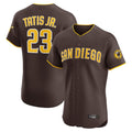 Jamed S.Diego Padres #23 Fernando Tatis Jr Player Brown Home Limited Elite Stitched Jerseys