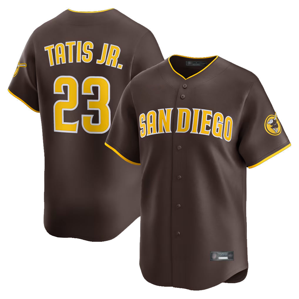 Jamed S.Diego Padres #23 Fernando Tatis Jr Player Brown Home Limited Stitched Jerseys
