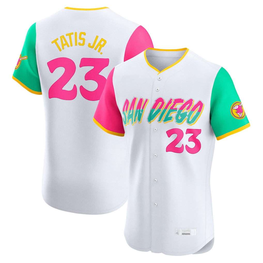 Jamed S.Diego Padres #23 Fernando Tatis Jr Player White City Connect Home Limited Elite Stitched Jerseys