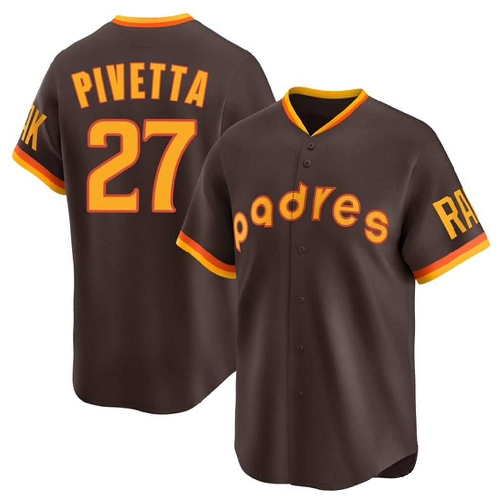 Jamed S.Diego Padres #27 Nick Pivetta Player Brown Home Cooperstown Collection Replica Game Stitched Jerseys