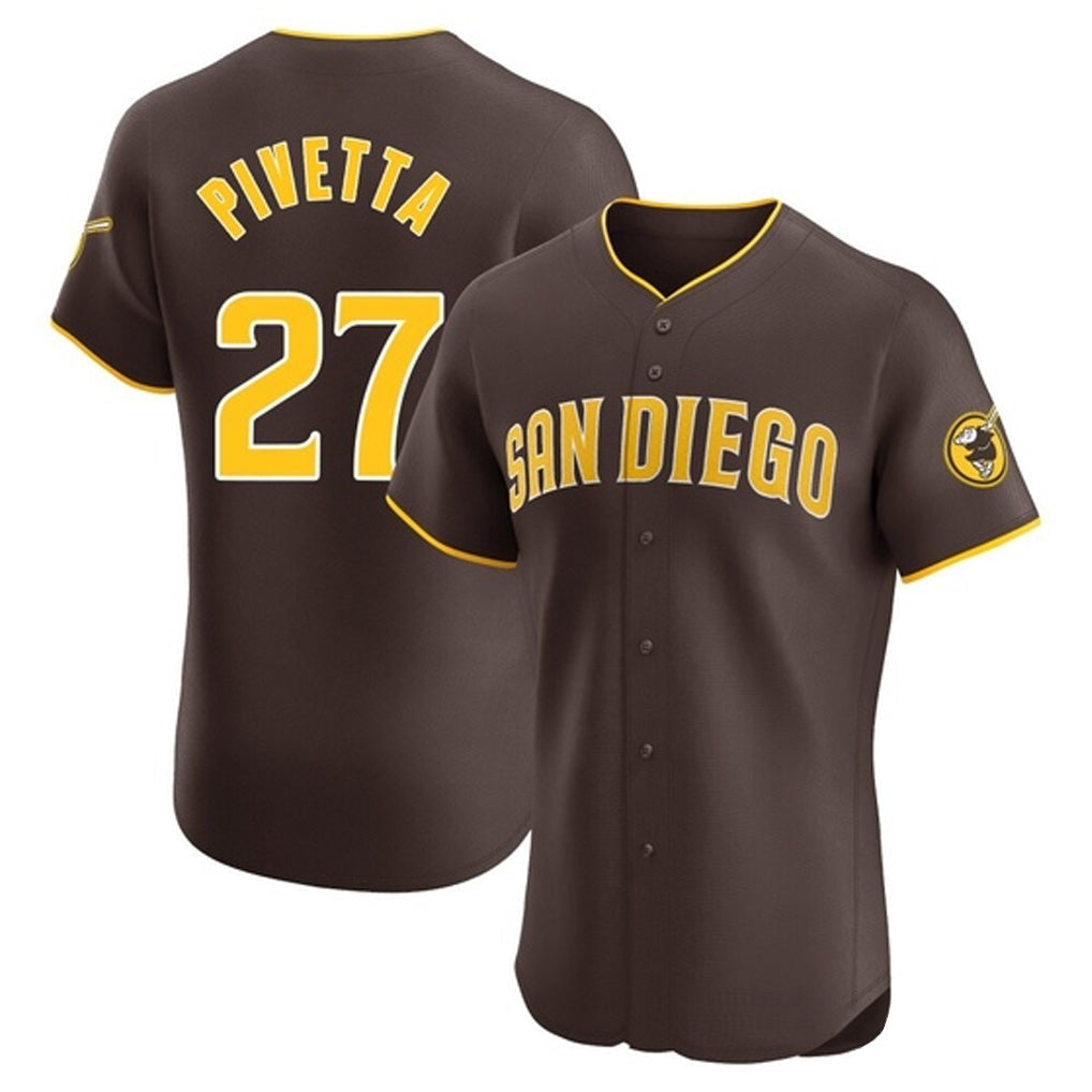 Jamed S.Diego Padres #27 Nick Pivetta Player Brown Home Limited Elite Stitched Jerseys