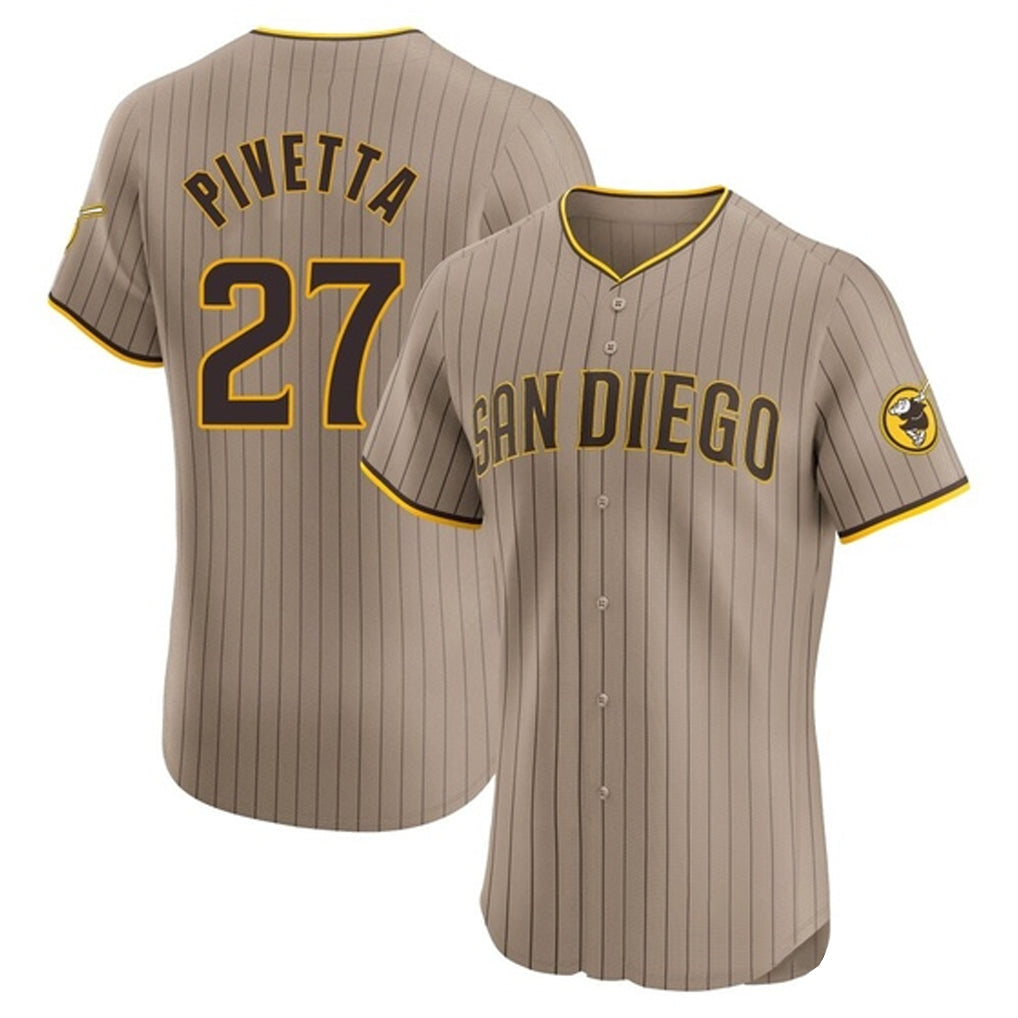 Jamed S.Diego Padres #27 Nick Pivetta Player Khaki Home Limited Elite Stitched Jerseys