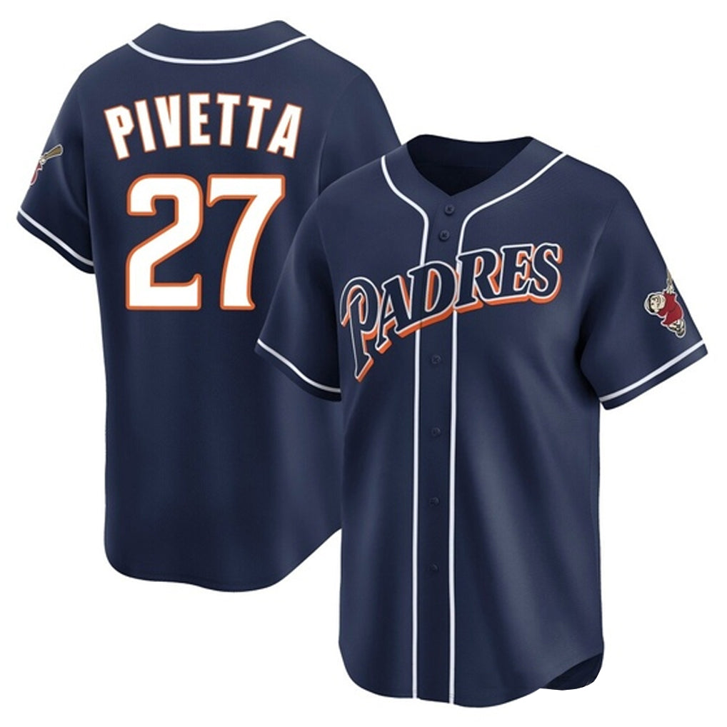 Jamed S.Diego Padres #27 Nick Pivetta Player Navy Cooperstown Collection Limited Home Stitched Jerseys
