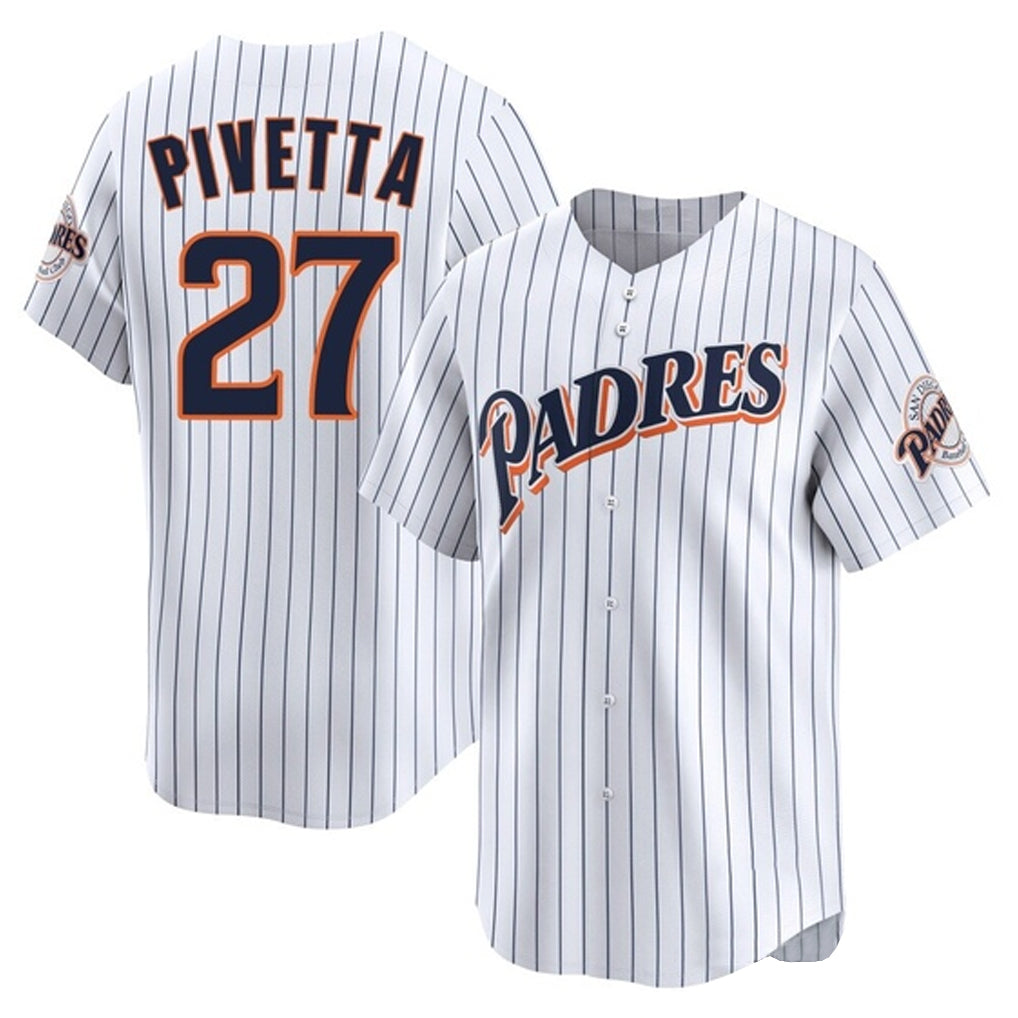 Jamed S.Diego Padres #27 Nick Pivetta Player White Cooperstown Collection Limited Home Stitched Jerseys