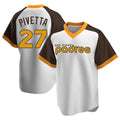 Jamed S.Diego Padres #27 Nick Pivetta Player White Home Cooperstown Collection Replica Game Stitched Jerseys