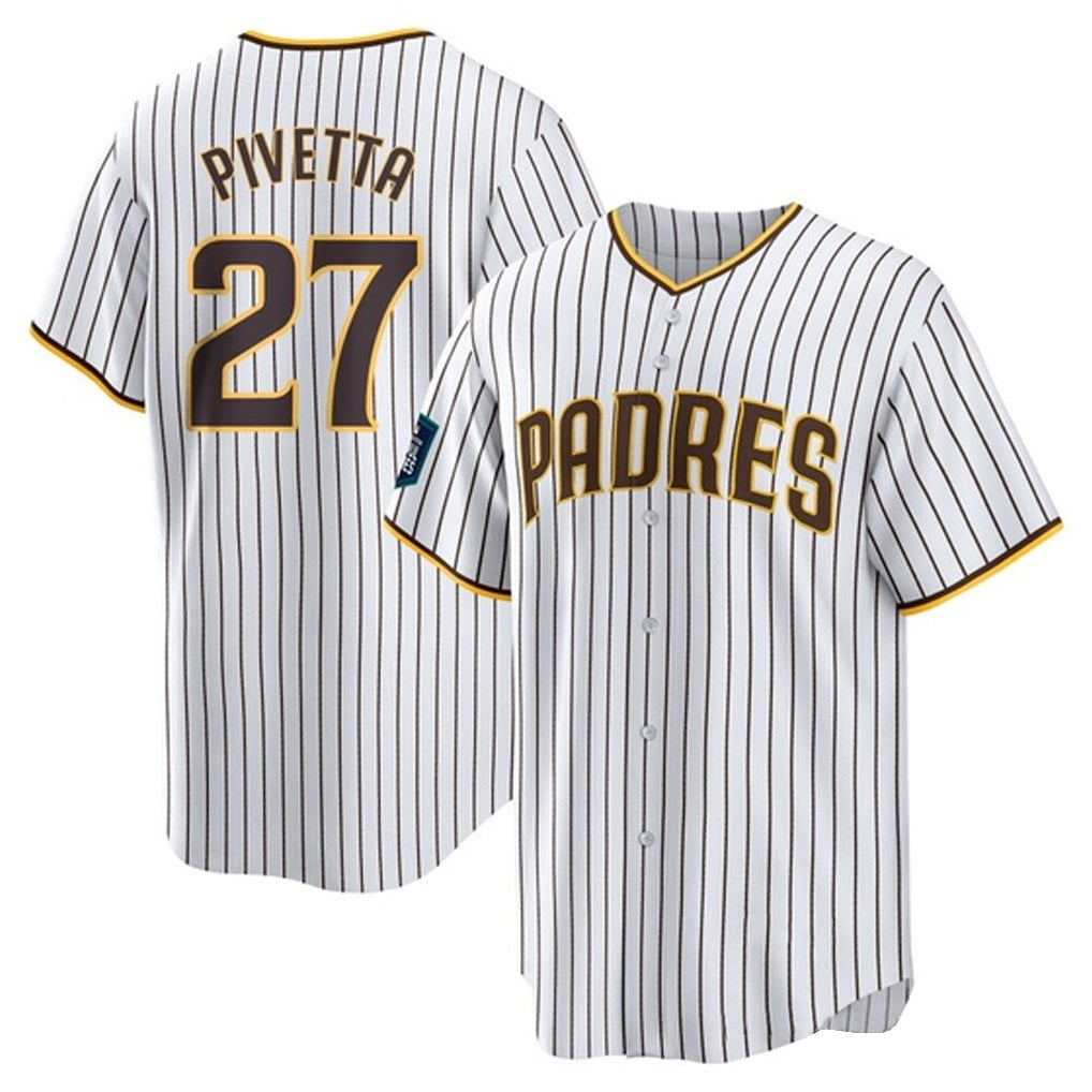 Jamed S.Diego Padres #27 Nick Pivetta Player White Home Game Stitched Jerseys