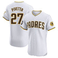 Jamed S.Diego Padres #27 Nick Pivetta Player White Home Limited Elite Stitched Jerseys