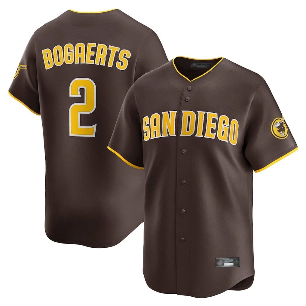 Jamed S.Diego Padres #2 Xander Bogaerts Player Brown Home Limited Stitched Jerseys