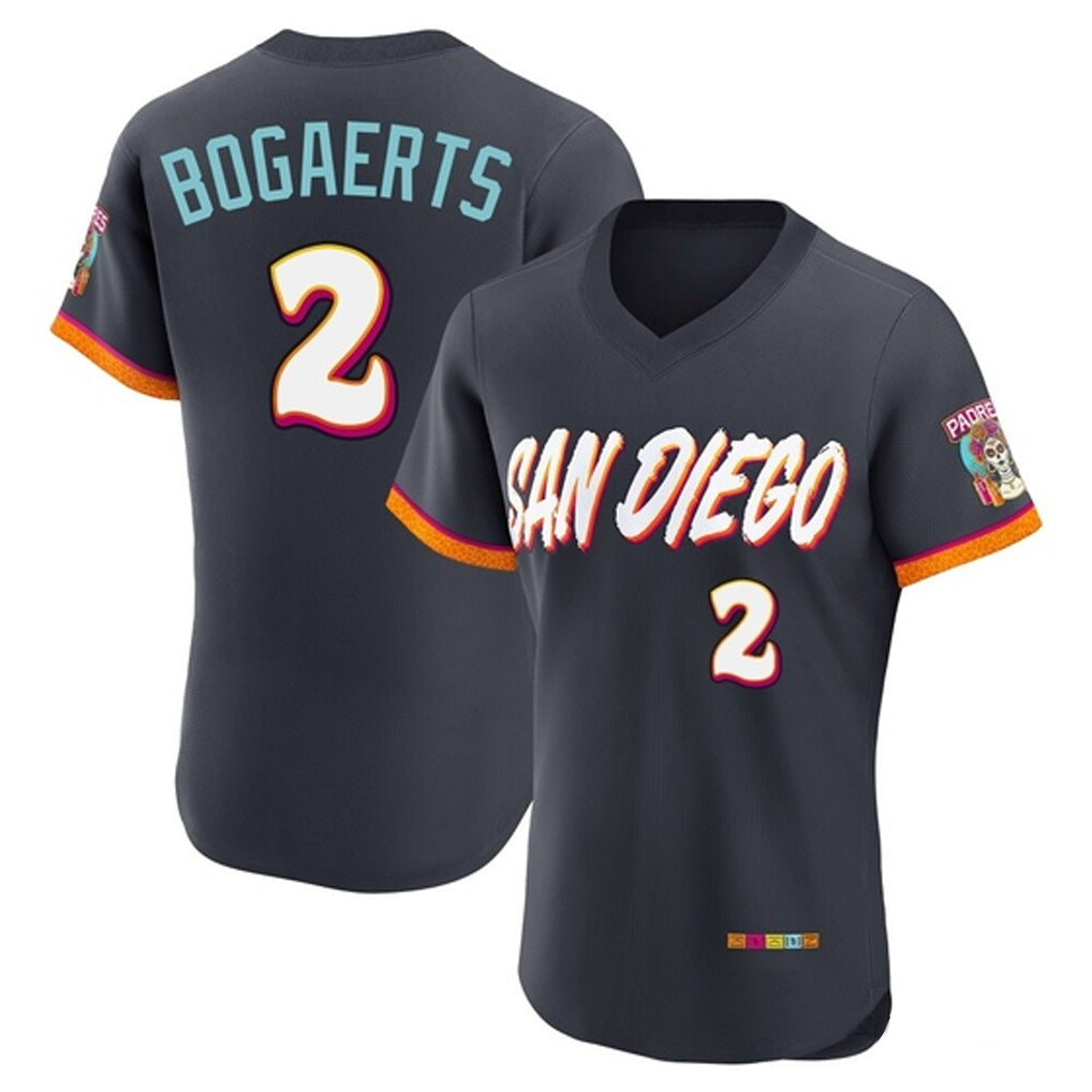 Jamed S.Diego Padres #2 Xander Bogaerts Player Obsidian 2026 City Connect Home Limited Elite T-shirt Stitched Jerseys