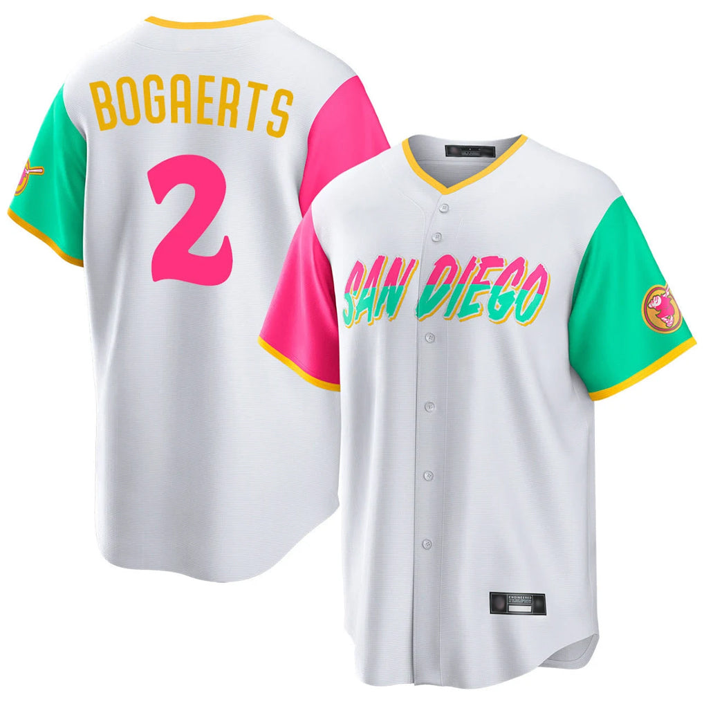 Jamed S.Diego Padres #2 Xander Bogaerts Player White City Connect Home Game Stitched Jerseys