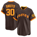 Jamed S.Diego Padres #30 Gavin Sheets Player Brown Home Cooperstown Collection Replica Game Stitched Jerseys