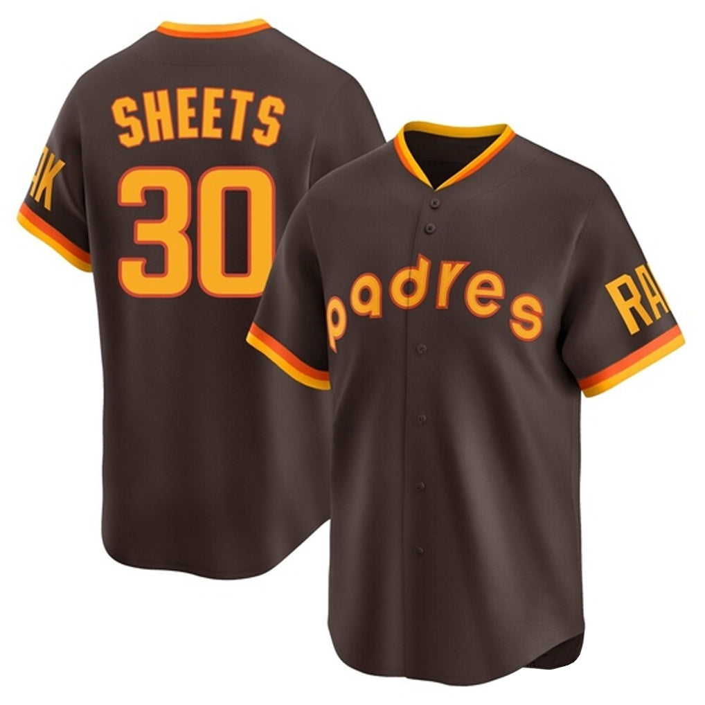 Jamed S.Diego Padres #30 Gavin Sheets Player Brown Home Cooperstown Collection Replica Game Stitched Jerseys
