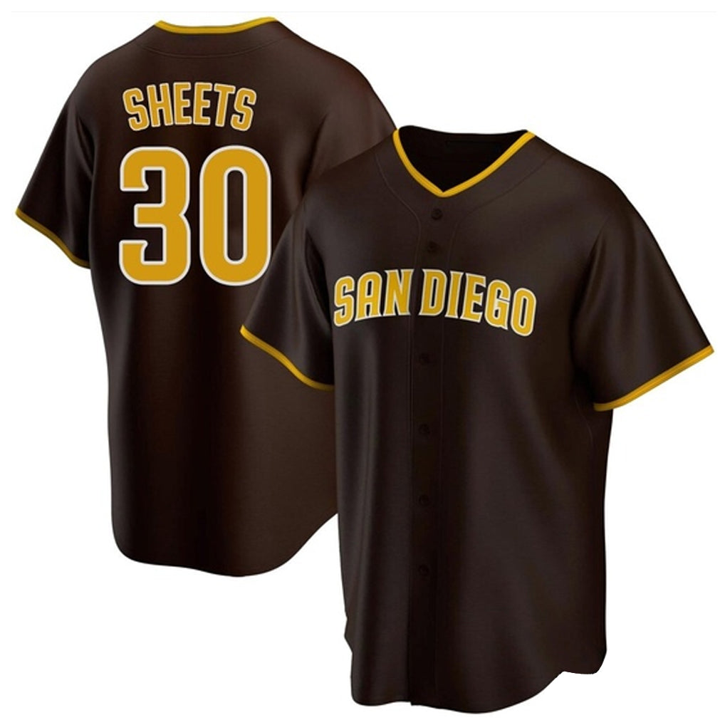 Jamed S.Diego Padres #30 Gavin Sheets Player Brown Home Game Stitched Jerseys