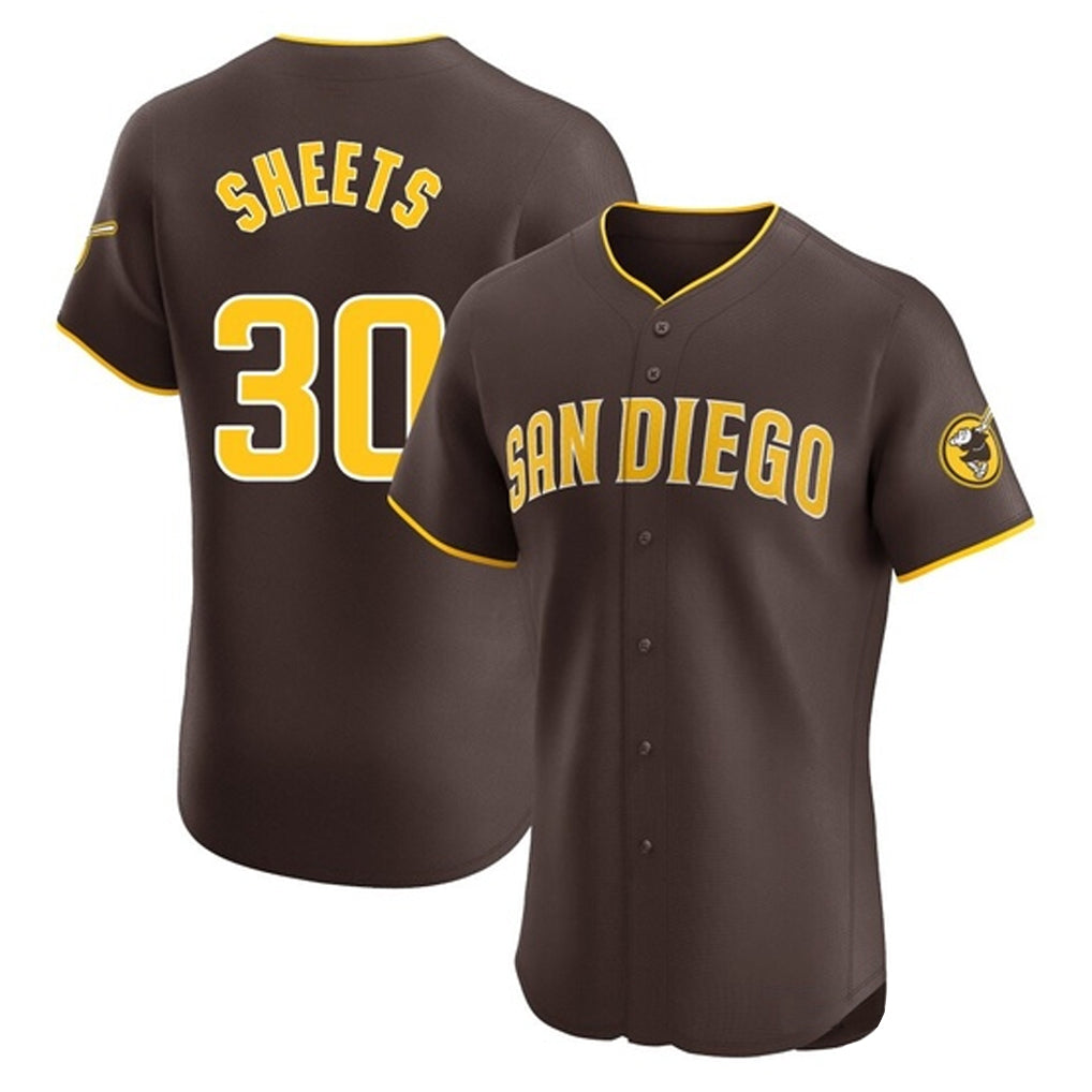Jamed S.Diego Padres #30 Gavin Sheets Player Brown Home Limited Elite Stitched Jerseys