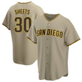 Jamed S.Diego Padres #30 Gavin Sheets Player Khaki Home Game Stitched Jerseys