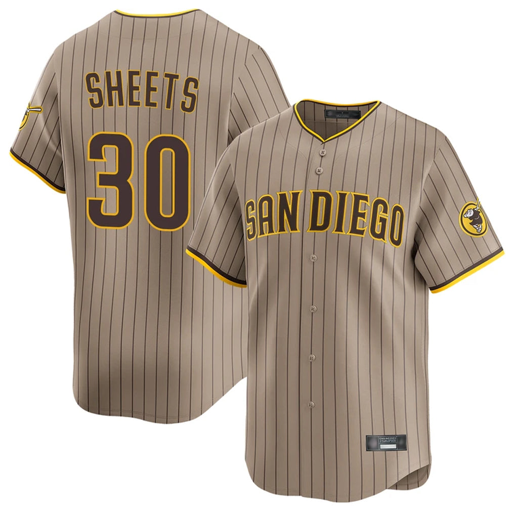 Jamed S.Diego Padres #30 Gavin Sheets Player Khaki Home Limited Stitched Jerseys