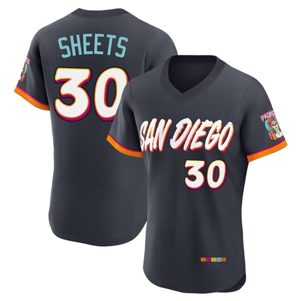 Jamed S.Diego Padres #30 Gavin Sheets Player Obsidian 2026 City Connect Home Limited Elite T-shirt Stitched Jerseys