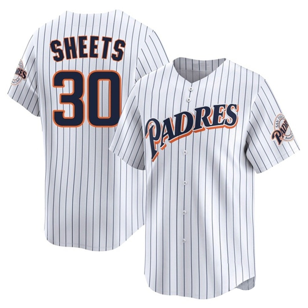 Jamed S.Diego Padres #30 Gavin Sheets Player White Cooperstown Collection Limited Home Stitched Jerseys