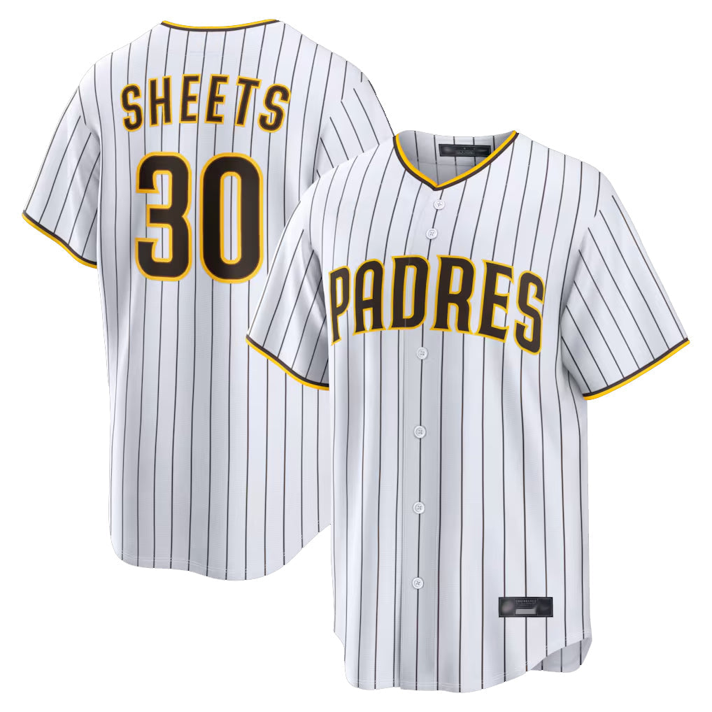 Jamed S.Diego Padres #30 Gavin Sheets Player White Home Limited Game Stitched Jerseys