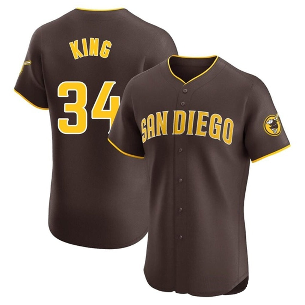 Jamed S.Diego Padres #34 Michael King Player Brown Home Limited Elite Stitched Jerseys