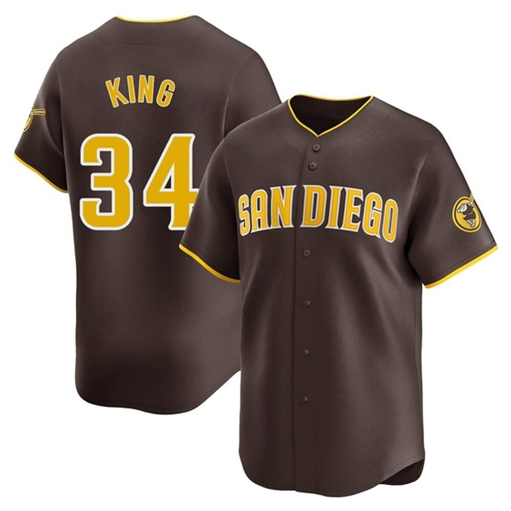 Jamed S.Diego Padres #34 Michael King Player Brown Home Limited Stitched Jerseys