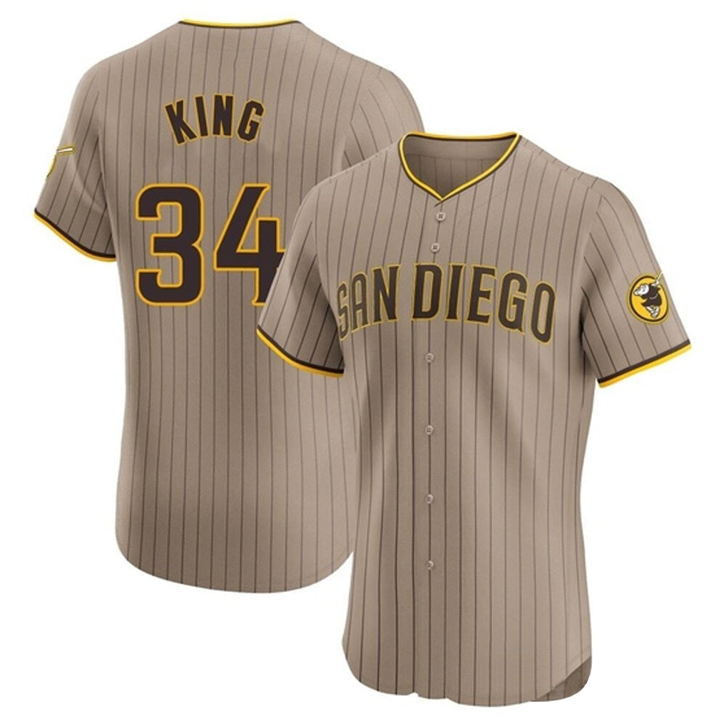 Jamed S.Diego Padres #34 Michael King Player Khaki Home Limited Elite Stitched Jerseys