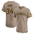 Jamed S.Diego Padres #34 Michael King Player Khaki Home Limited Elite Stitched Jerseys