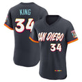 Jamed S.Diego Padres #34 Michael King Player Obsidian 2026 City Connect Home Limited Elite T-shirt Stitched Jerseys