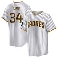 Jamed S.Diego Padres #34 Michael King Player White Home Game Stitched Jerseys