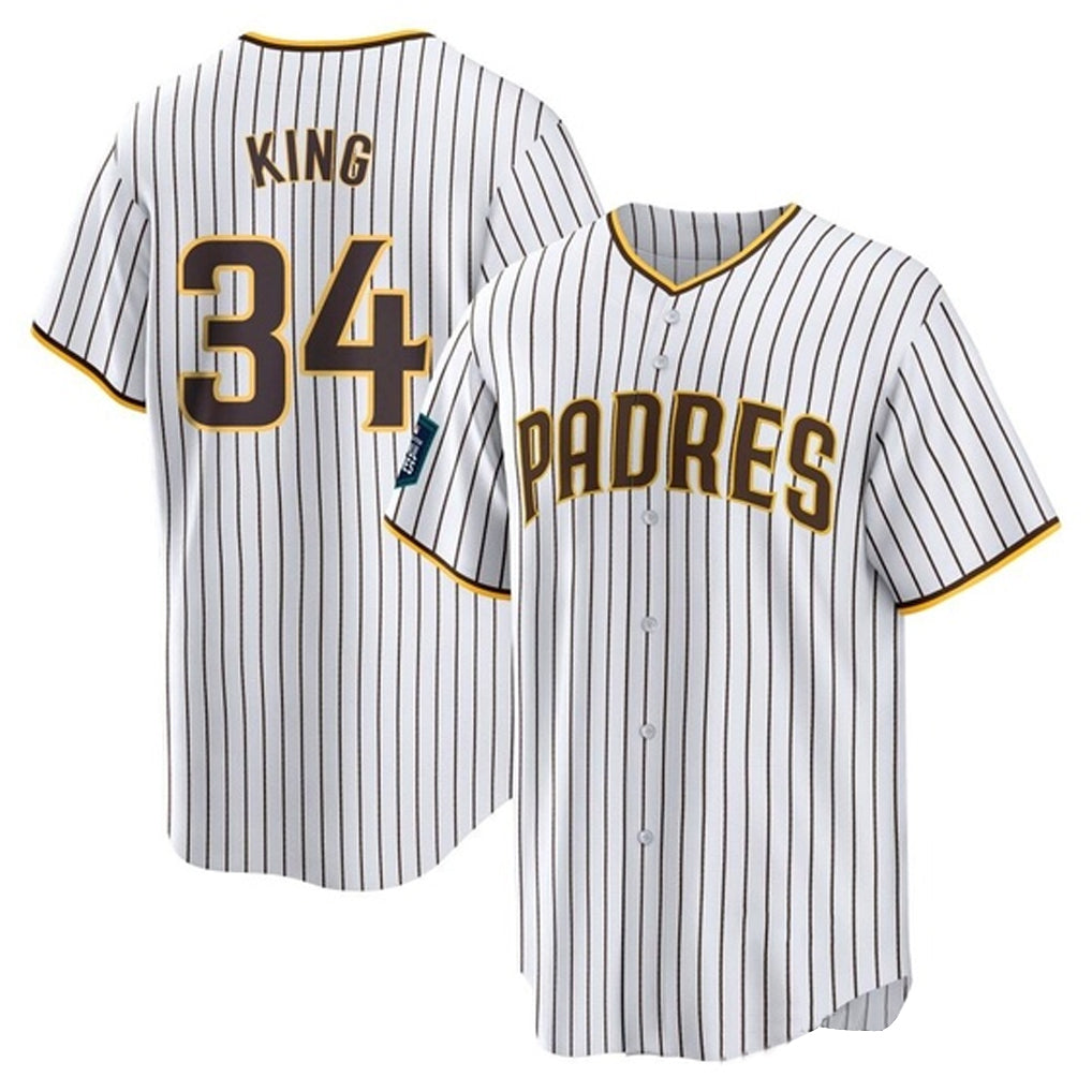 Jamed S.Diego Padres #34 Michael King Player White Home Game Stitched Jerseys