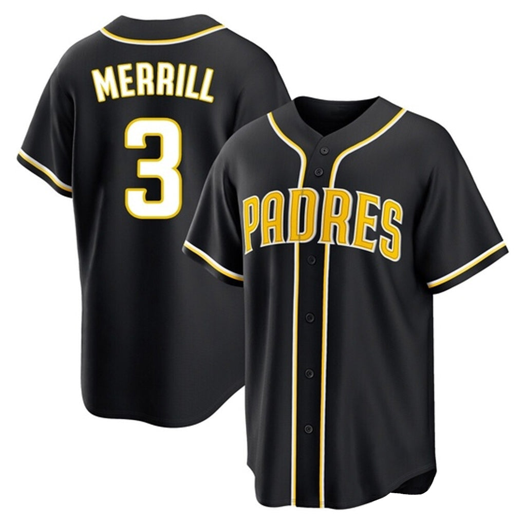 Jamed S.Diego Padres #3 Jackson Merrill Player Black 2026 Fashion Home Stitched Jerseys