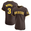 Jamed S.Diego Padres #3 Jackson Merrill Player Brown Home Limited Elite Stitched Jerseys