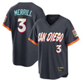 Jamed S.Diego Padres #3 Jackson Merrill Player Obsidian 2026 City Connect Home Limited T-shirt Stitched Jerseys