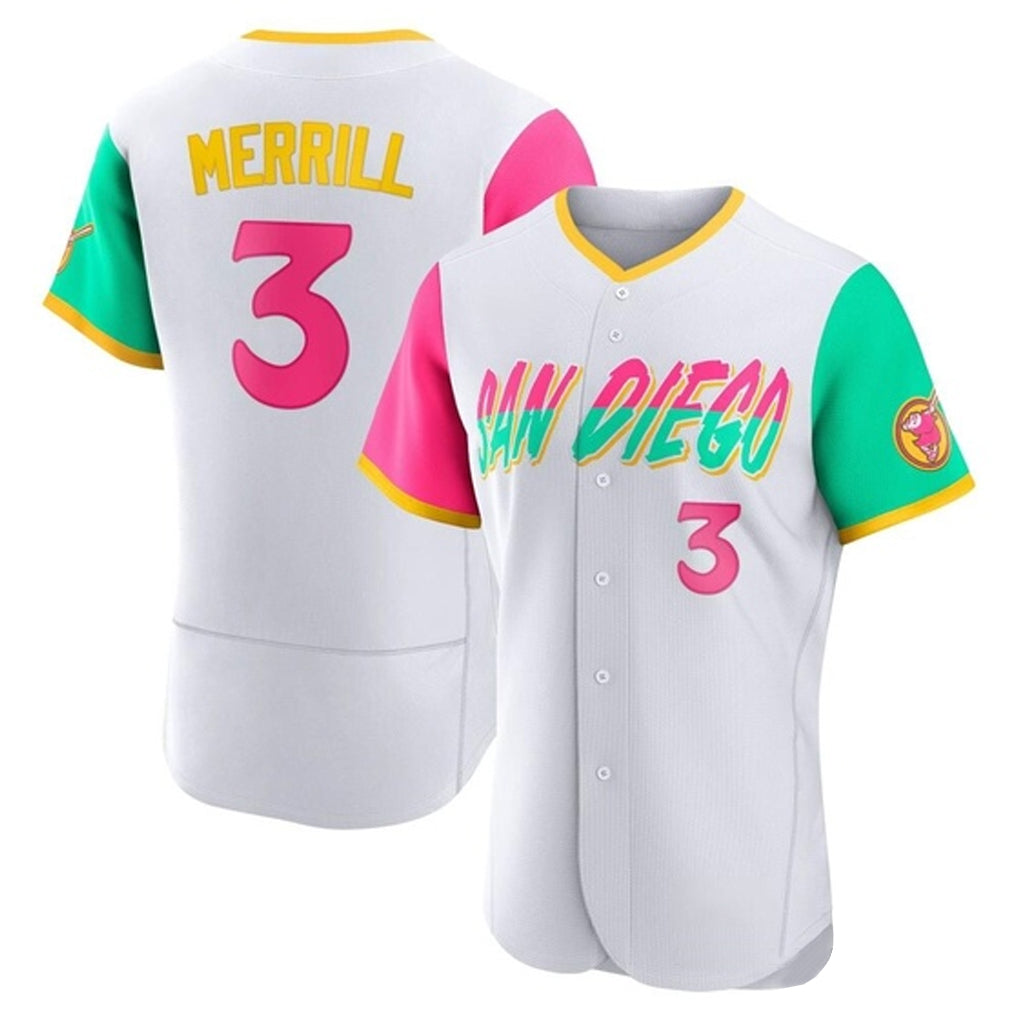 Jamed S.Diego Padres #3 Jackson Merrill Player White City Connect Home Limited Elite Stitched Jerseys