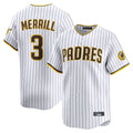 Jamed S.Diego Padres #3 Jackson Merrill Player White Home Limited Stitched Jerseys