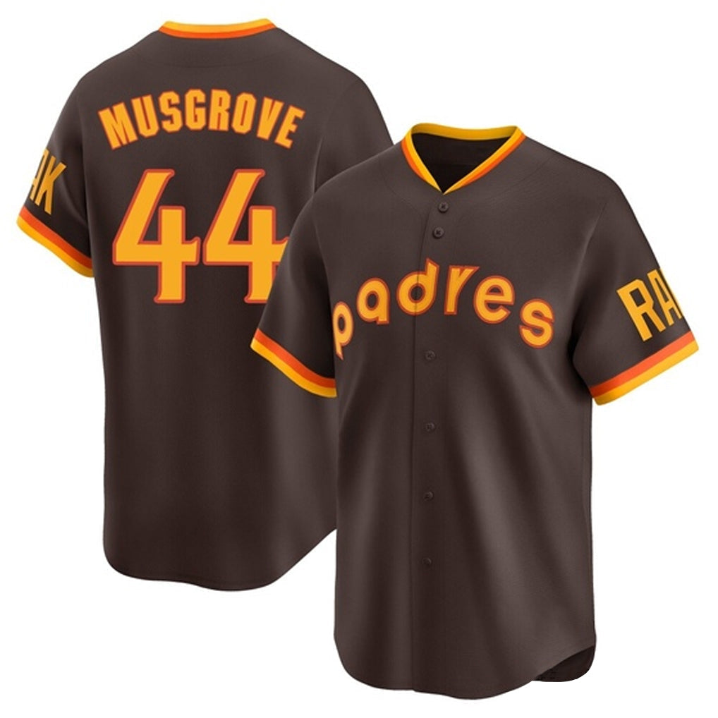 Jamed S.Diego Padres #44 Joe Musgrove Player Brown Home Cooperstown Collection Replica Game Stitched Jerseys