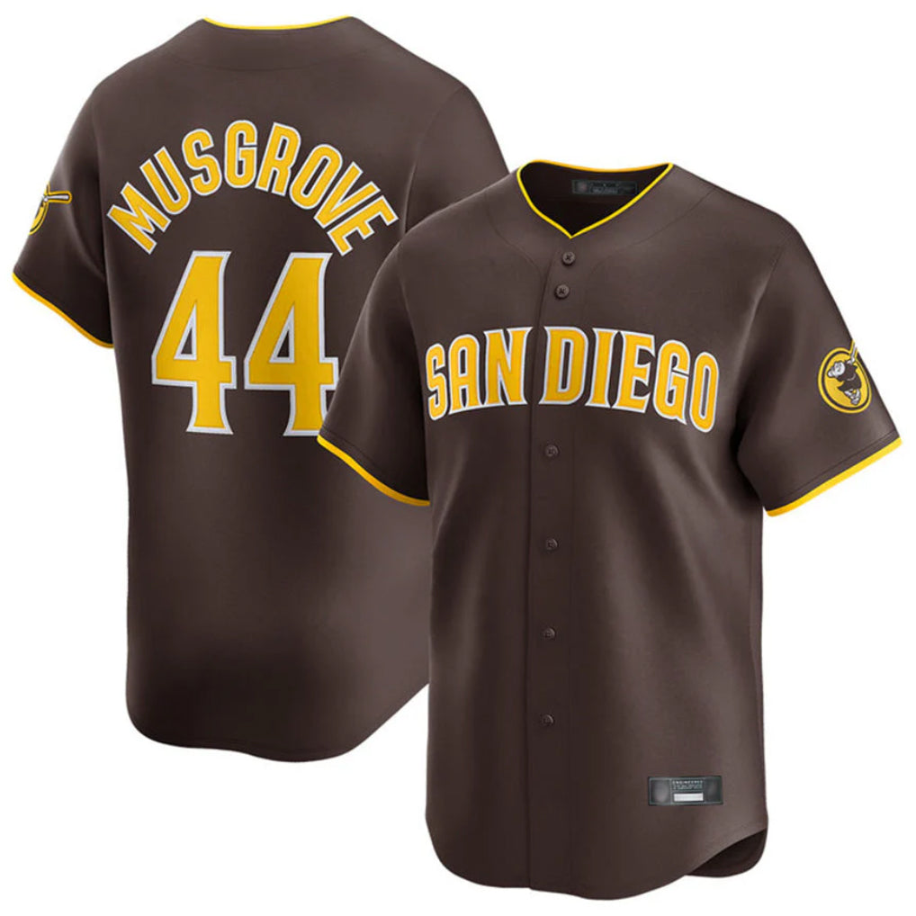 Jamed S.Diego Padres #44 Joe Musgrove Player Brown Home Limited Stitched Jerseys