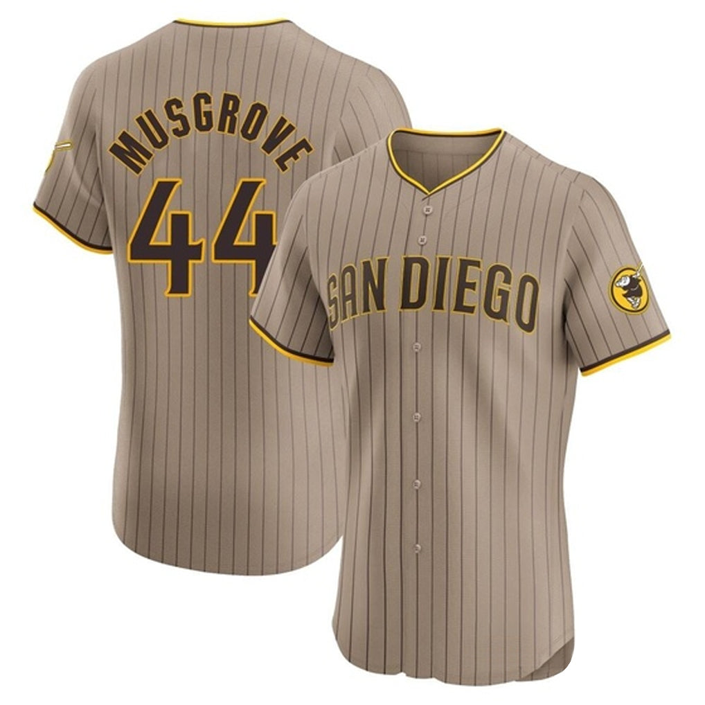 Jamed S.Diego Padres #44 Joe Musgrove Player Khaki Home Limited Elite Stitched Jerseys