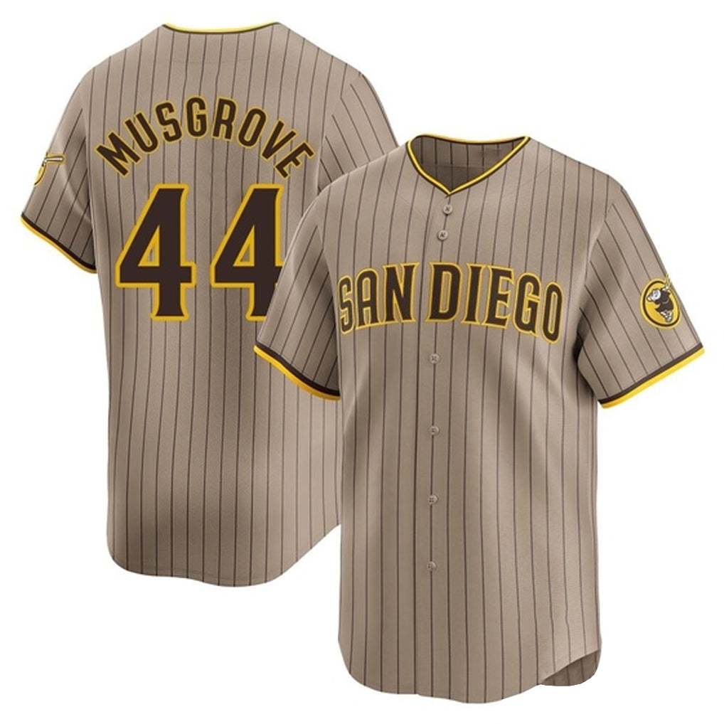 Jamed S.Diego Padres #44 Joe Musgrove Player Khaki Home Limited Stitched Jerseys