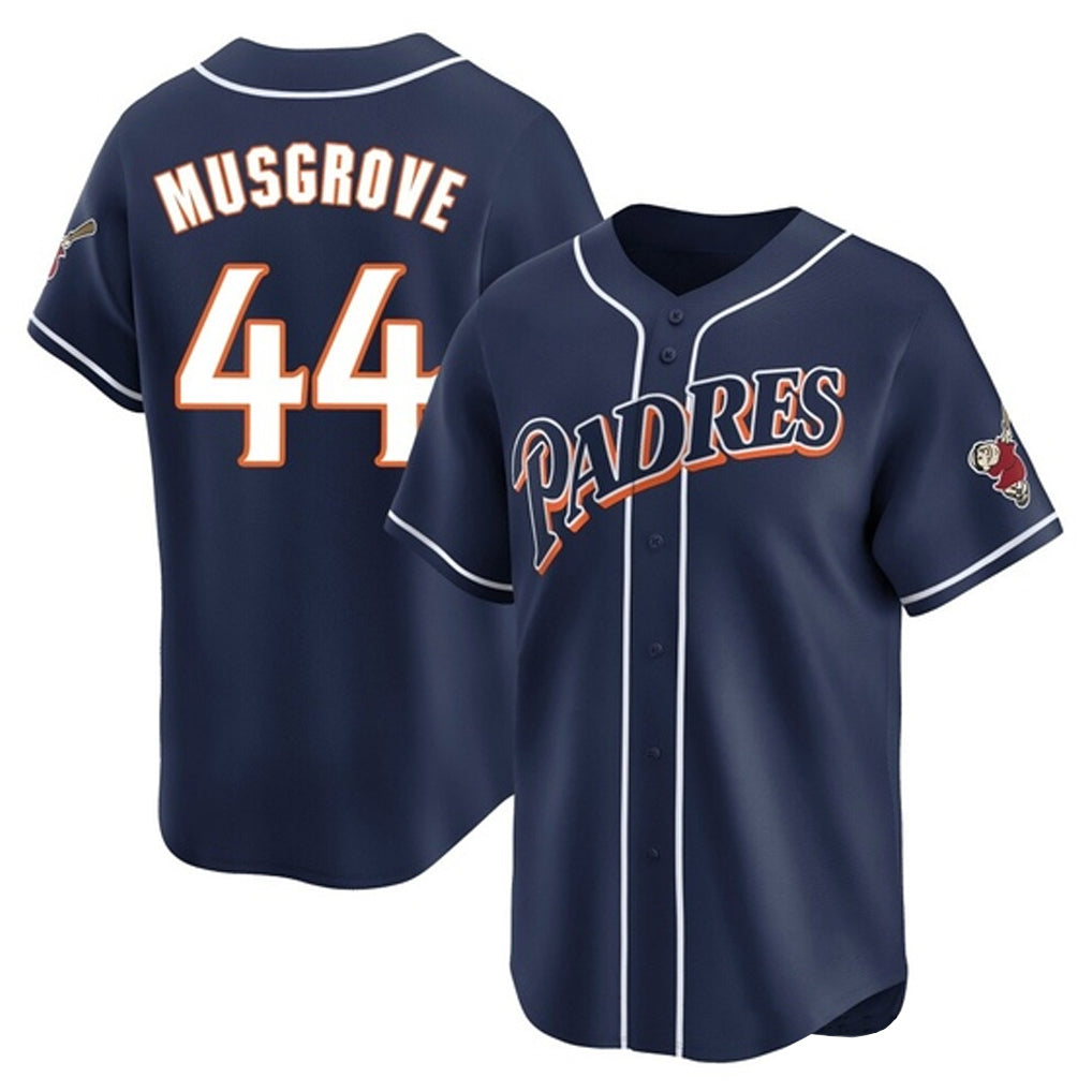 Jamed S.Diego Padres #44 Joe Musgrove Player Navy Cooperstown Collection Limited Home Stitched Jerseys