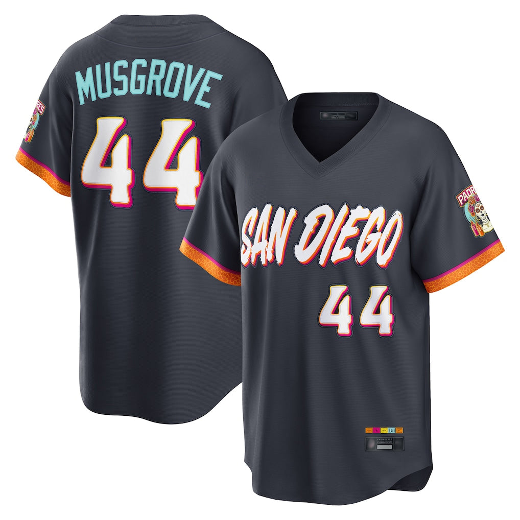 Jamed S.Diego Padres #44 Joe Musgrove Player Obsidian 2026 City Connect Home Limited T-shirt Stitched Jerseys