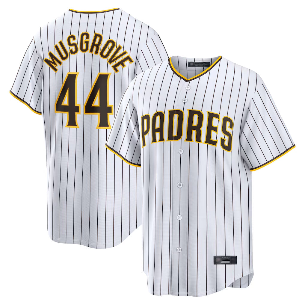 Jamed S.Diego Padres #44 Joe Musgrove Player White Home Limited Stitched Jerseys