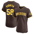 Jamed S.Diego Padres #58 Wandy Peralta Player Brown Home Limited Elite Stitched Jerseys